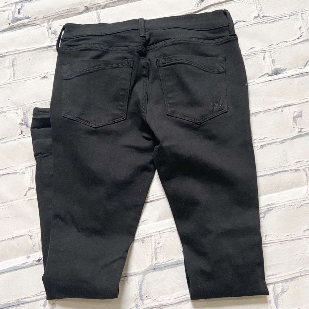 Mid Rise Black Ripped Jean Leggings - Picture 6 of 6
